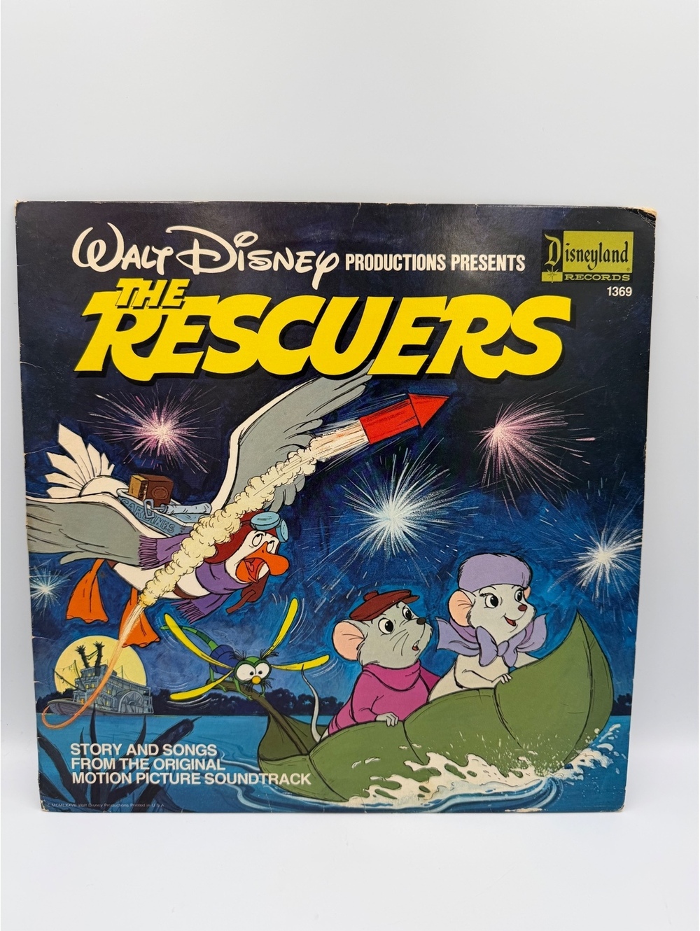 Walt Disney The Rescuers Vinyl Soundtrack Music Record Album Vintage 1977